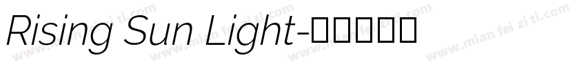 Rising Sun Light字体转换